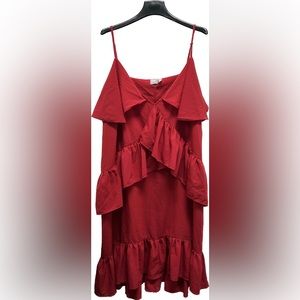 ASOS | Red Ruffle Dress